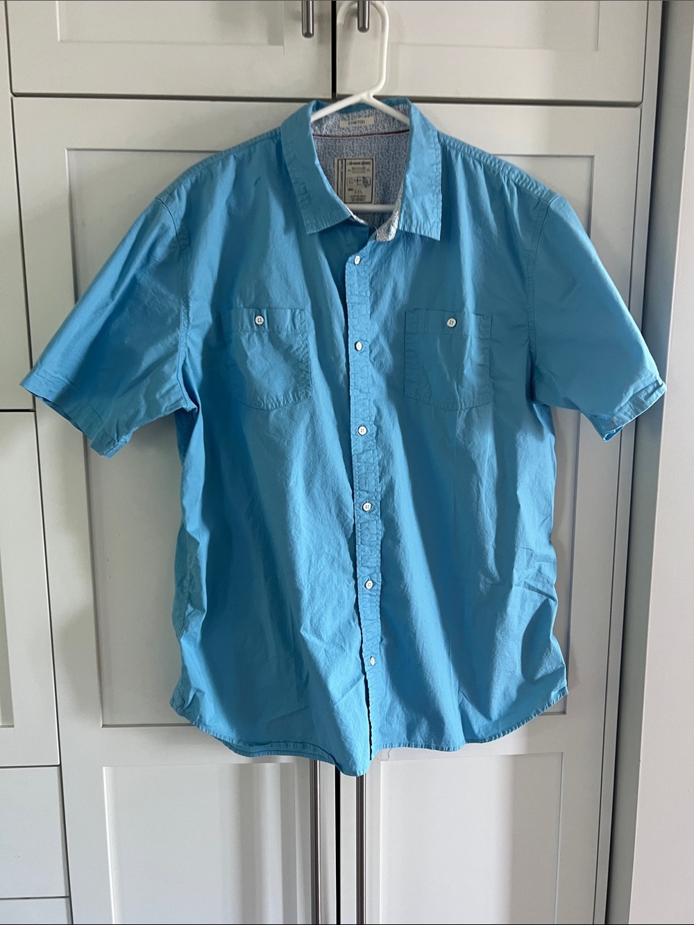 Alexander Julian Light Blue Short-Sleeve Button-Down Shirt